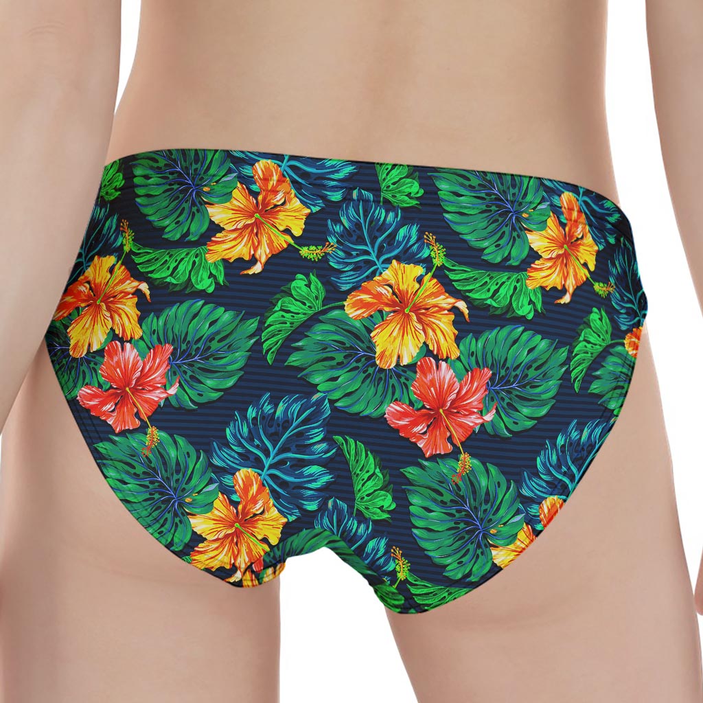 Hibiscus Monstera Hawaii Pattern Print Women's Panties