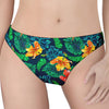 Hibiscus Monstera Hawaii Pattern Print Women's Thong