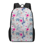 Hibiscus Orchids Hawaii Pattern Print 17 Inch Backpack