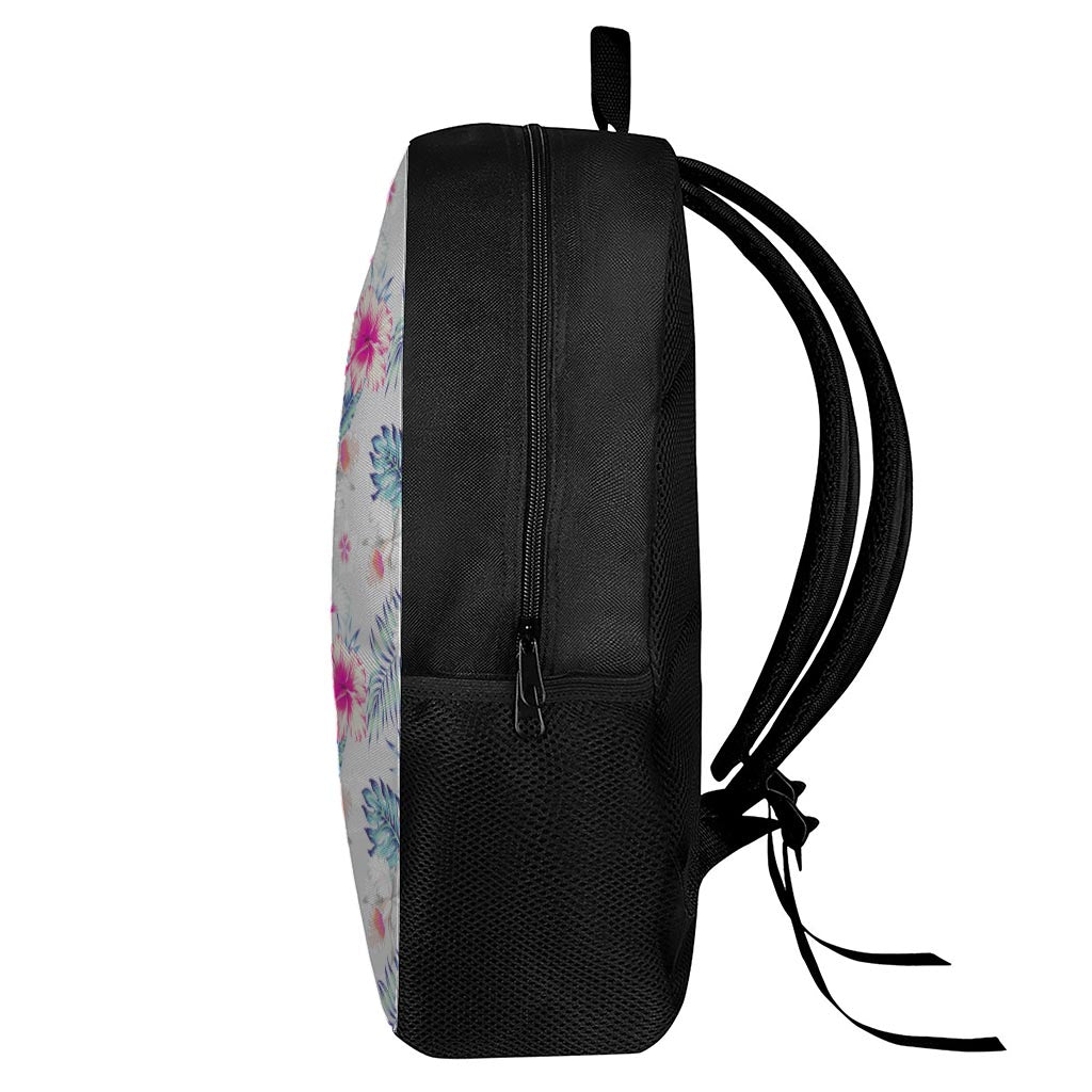 Hibiscus Orchids Hawaii Pattern Print 17 Inch Backpack