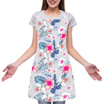 Hibiscus Orchids Hawaii Pattern Print Adjustable Apron