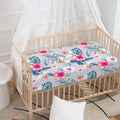 Hibiscus Orchids Hawaii Pattern Print Baby Crib Sheet