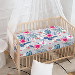 Hibiscus Orchids Hawaii Pattern Print Baby Crib Sheet