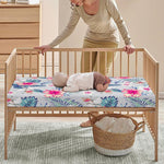 Hibiscus Orchids Hawaii Pattern Print Baby Crib Sheet