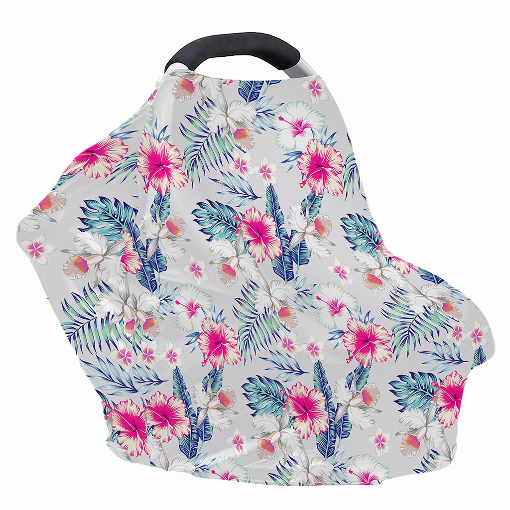 Hibiscus Orchids Hawaii Pattern Print Baby Seat Cover