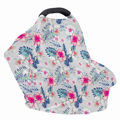 Hibiscus Orchids Hawaii Pattern Print Baby Seat Cover