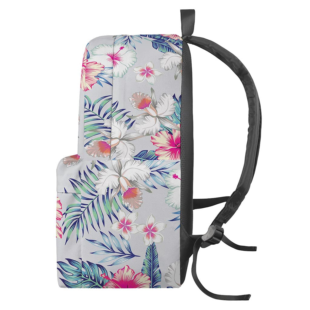 Hibiscus Orchids Hawaii Pattern Print Backpack