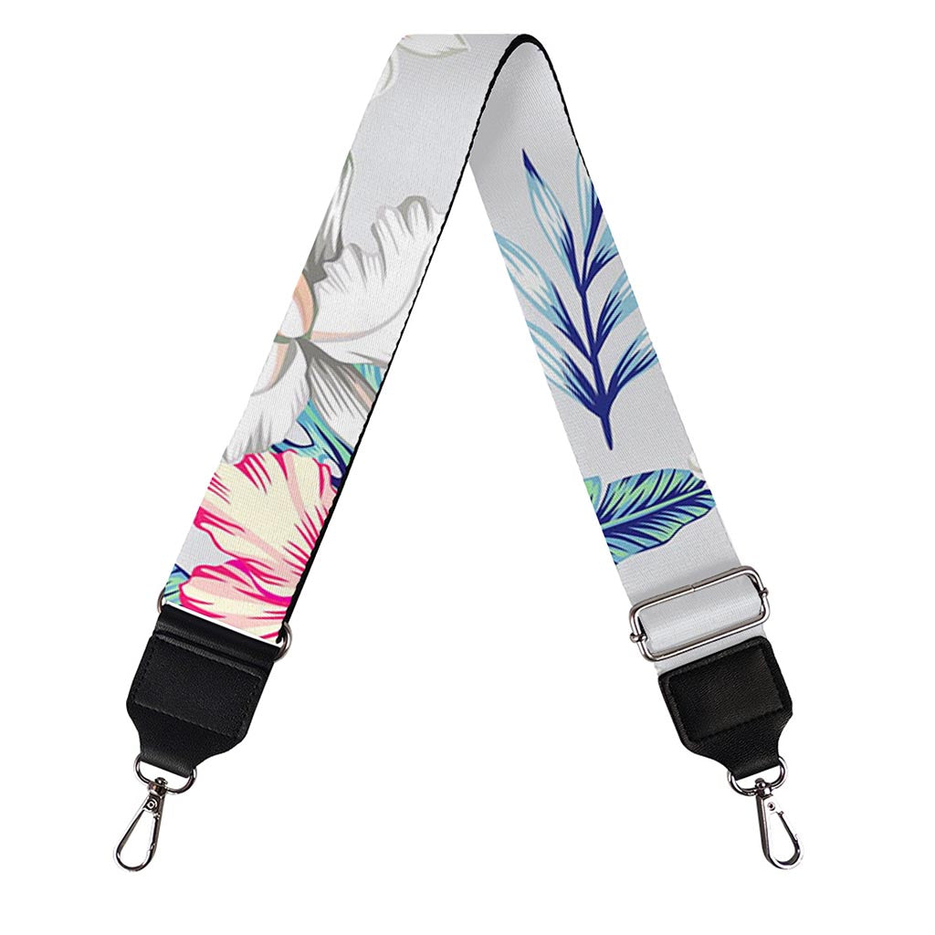 Hibiscus Orchids Hawaii Pattern Print Bag Strap
