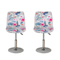 Hibiscus Orchids Hawaii Pattern Print Bar Stool Covers