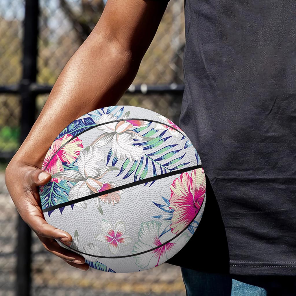Hibiscus Orchids Hawaii Pattern Print Basketball