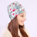 Hibiscus Orchids Hawaii Pattern Print Beanie
