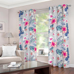 Hibiscus Orchids Hawaii Pattern Print Blackout Grommet Curtains