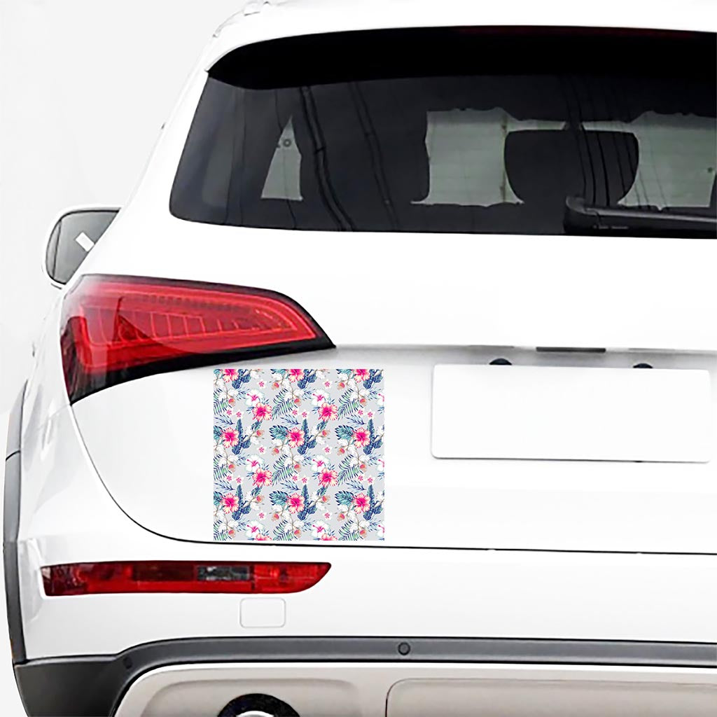 Hibiscus Orchids Hawaii Pattern Print Car Sticker