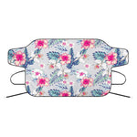 Hibiscus Orchids Hawaii Pattern Print Car Windshield Snow Cover