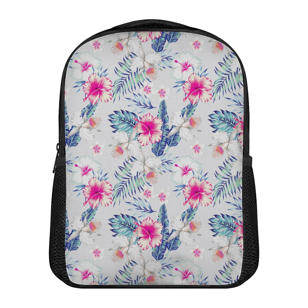 Hibiscus Orchids Hawaii Pattern Print Casual Backpack