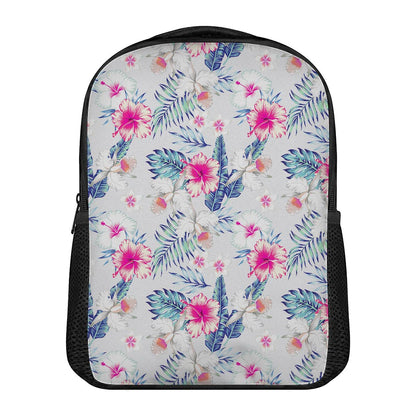 Hibiscus Orchids Hawaii Pattern Print Casual Backpack