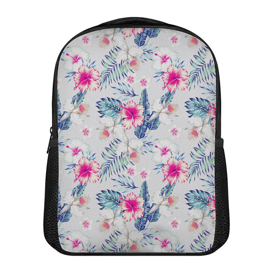 Hibiscus Orchids Hawaii Pattern Print Casual Backpack