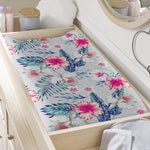 Hibiscus Orchids Hawaii Pattern Print Changing Pad Cover