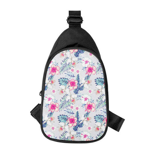 Hibiscus Orchids Hawaii Pattern Print Chest Bag
