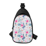 Hibiscus Orchids Hawaii Pattern Print Chest Bag