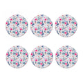 Hibiscus Orchids Hawaii Pattern Print Coaster Set