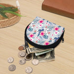 Hibiscus Orchids Hawaii Pattern Print Coin Purse