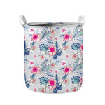 Hibiscus Orchids Hawaii Pattern Print Collapsible Laundry Basket