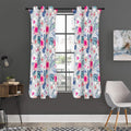 Hibiscus Orchids Hawaii Pattern Print Grommet Curtain Panels