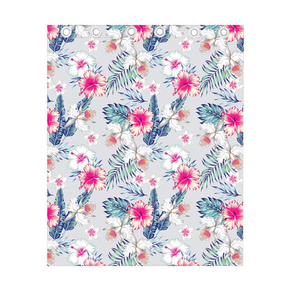 Hibiscus Orchids Hawaii Pattern Print Curtain