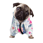Hibiscus Orchids Hawaii Pattern Print Dog Zip Up Hoodie