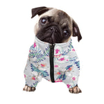 Hibiscus Orchids Hawaii Pattern Print Dog Zip Up Jacket