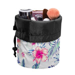 Hibiscus Orchids Hawaii Pattern Print Drawstring Makeup Bag