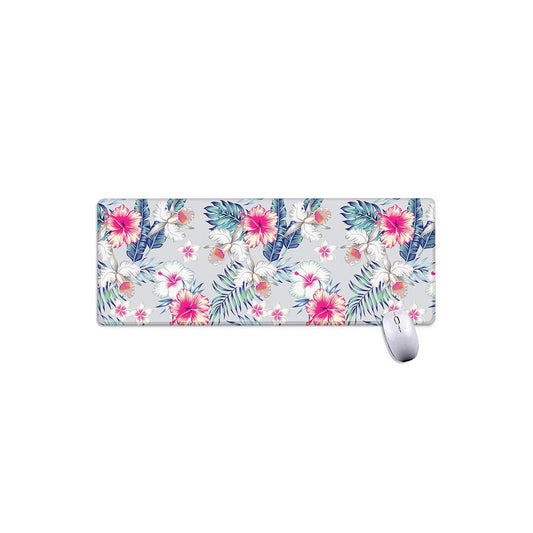 Hibiscus Orchids Hawaii Pattern Print Extended Mouse Pad