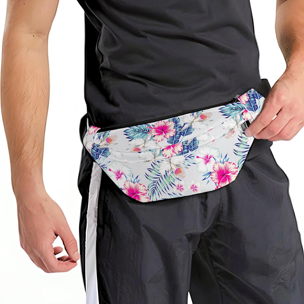 Hibiscus Orchids Hawaii Pattern Print Fanny Pack