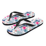 Hibiscus Orchids Hawaii Pattern Print Flip Flops