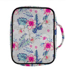 Hibiscus Orchids Hawaii Pattern Print Front Pocket Bible Bag