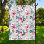 Hibiscus Orchids Hawaii Pattern Print Garden Flag