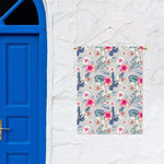 Hibiscus Orchids Hawaii Pattern Print Garden Flag