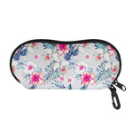 Hibiscus Orchids Hawaii Pattern Print Glasses Case