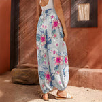 Hibiscus Orchids Hawaii Pattern Print Harem Pants