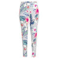 Hibiscus Orchids Hawaii Pattern Print High-Waisted Pocket Leggings