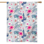 Hibiscus Orchids Hawaii Pattern Print House Flag