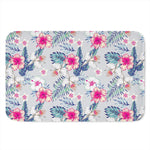 Hibiscus Orchids Hawaii Pattern Print Indoor Door Mat