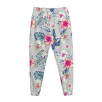 Hibiscus Orchids Hawaii Pattern Print Jogger Pants