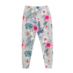 Hibiscus Orchids Hawaii Pattern Print Jogger Pants
