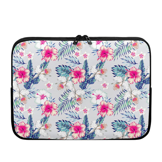 Hibiscus Orchids Hawaii Pattern Print Laptop Sleeve