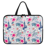 Hibiscus Orchids Hawaii Pattern Print Laptop Sleeve With Handle