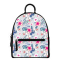 Hibiscus Orchids Hawaii Pattern Print Leather Backpack