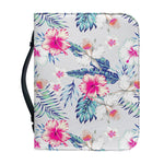 Hibiscus Orchids Hawaii Pattern Print Leather Bible Cover