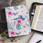 Hibiscus Orchids Hawaii Pattern Print Leather Bible Cover